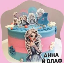 Торт «Анна и Олаф»